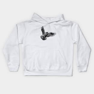 Falcon Ink Drawing Kids Hoodie